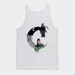 Scary Ghost trapping a Mermaid.. Tank Top